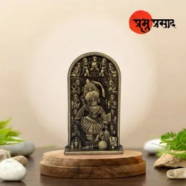 Antique Finish Metal Hanuman Murti – Temple Style Spiritual Idol