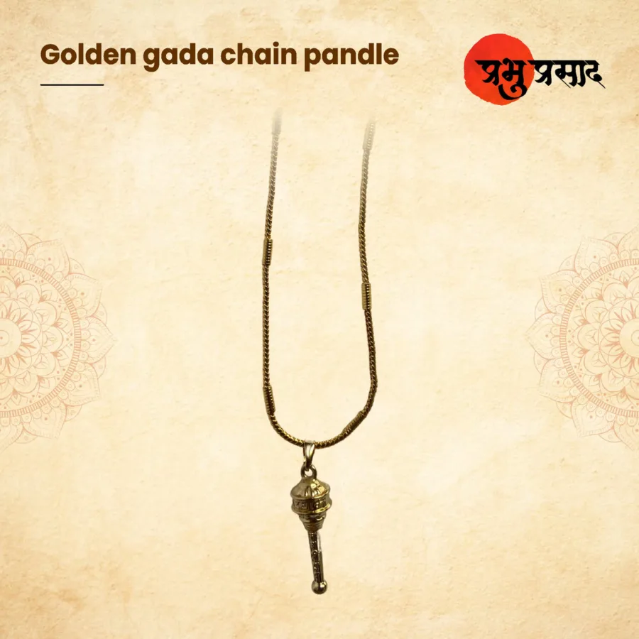 Hanuman Gada Chain Pendant β Golden & Silver Variants (Unisex Spiritual Wear)