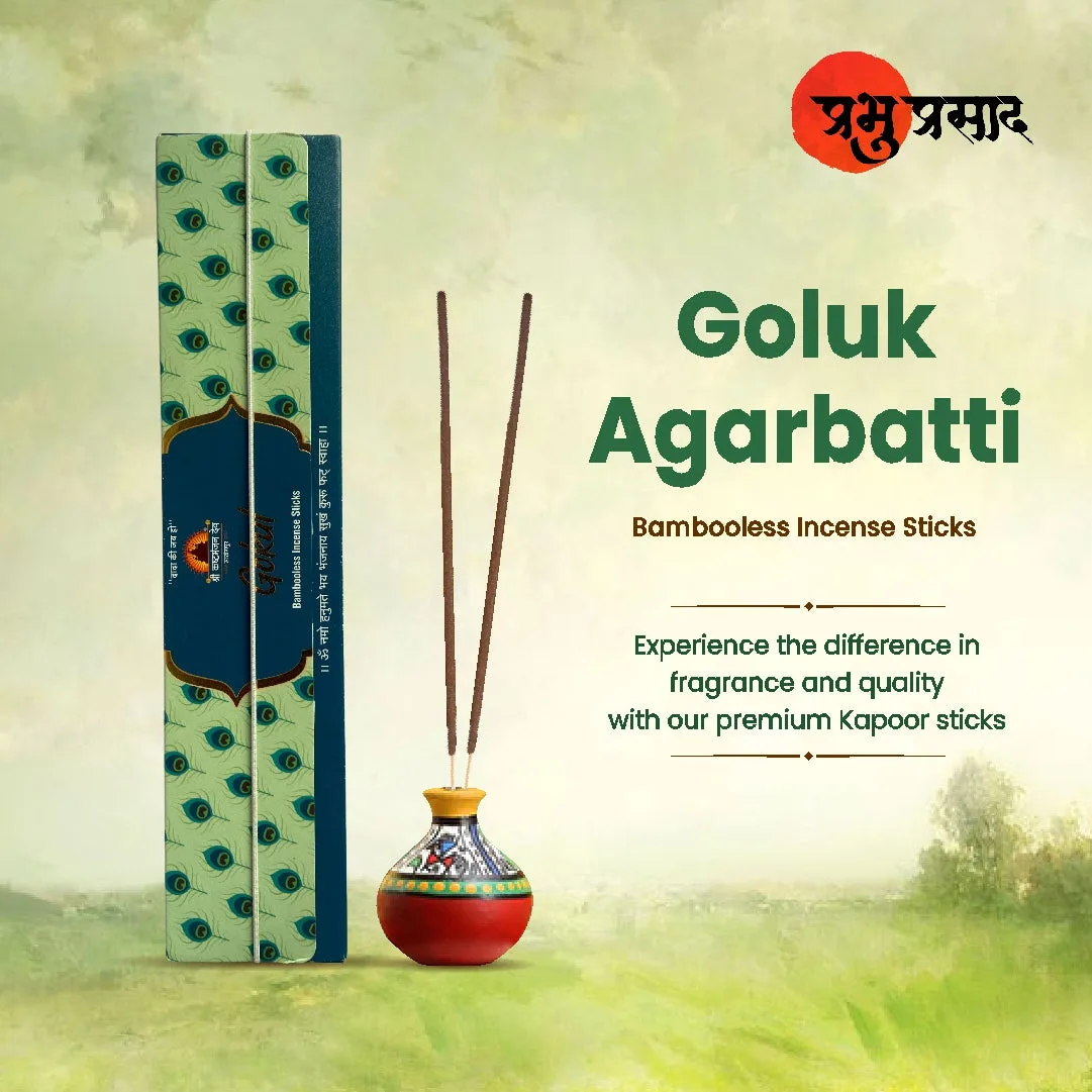 Gokul Agarbatti – Premium Bambootless Kapoor Incense Sticks (Natural Fragrance)