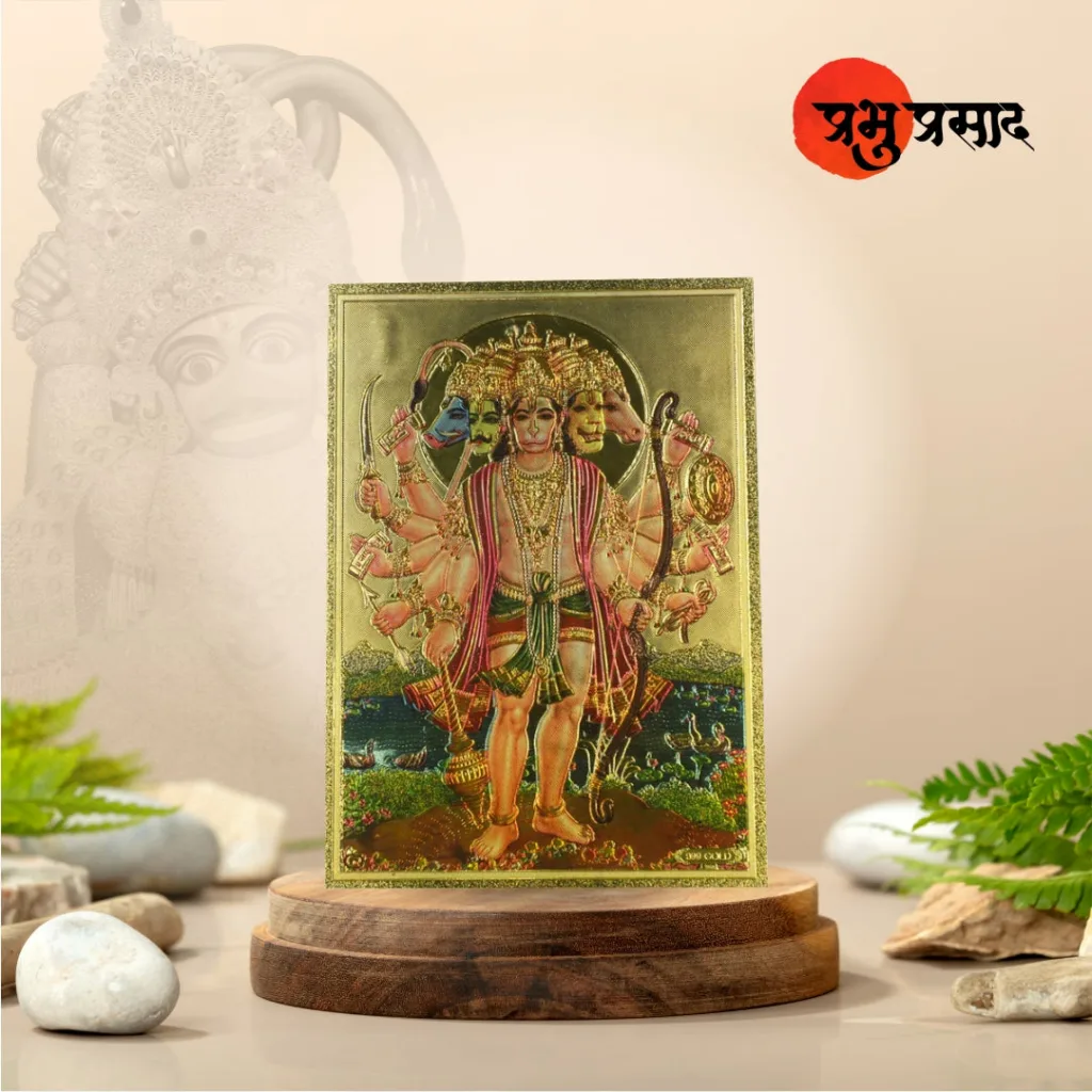 Golden panchmukhi stand