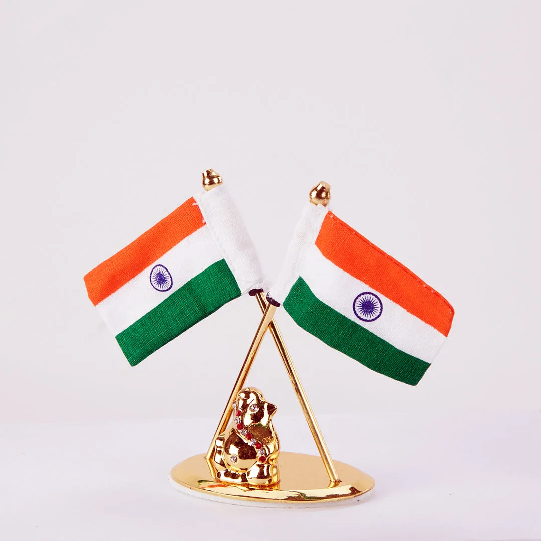 Ganeshji + Flag - 4X4 - 100Gm