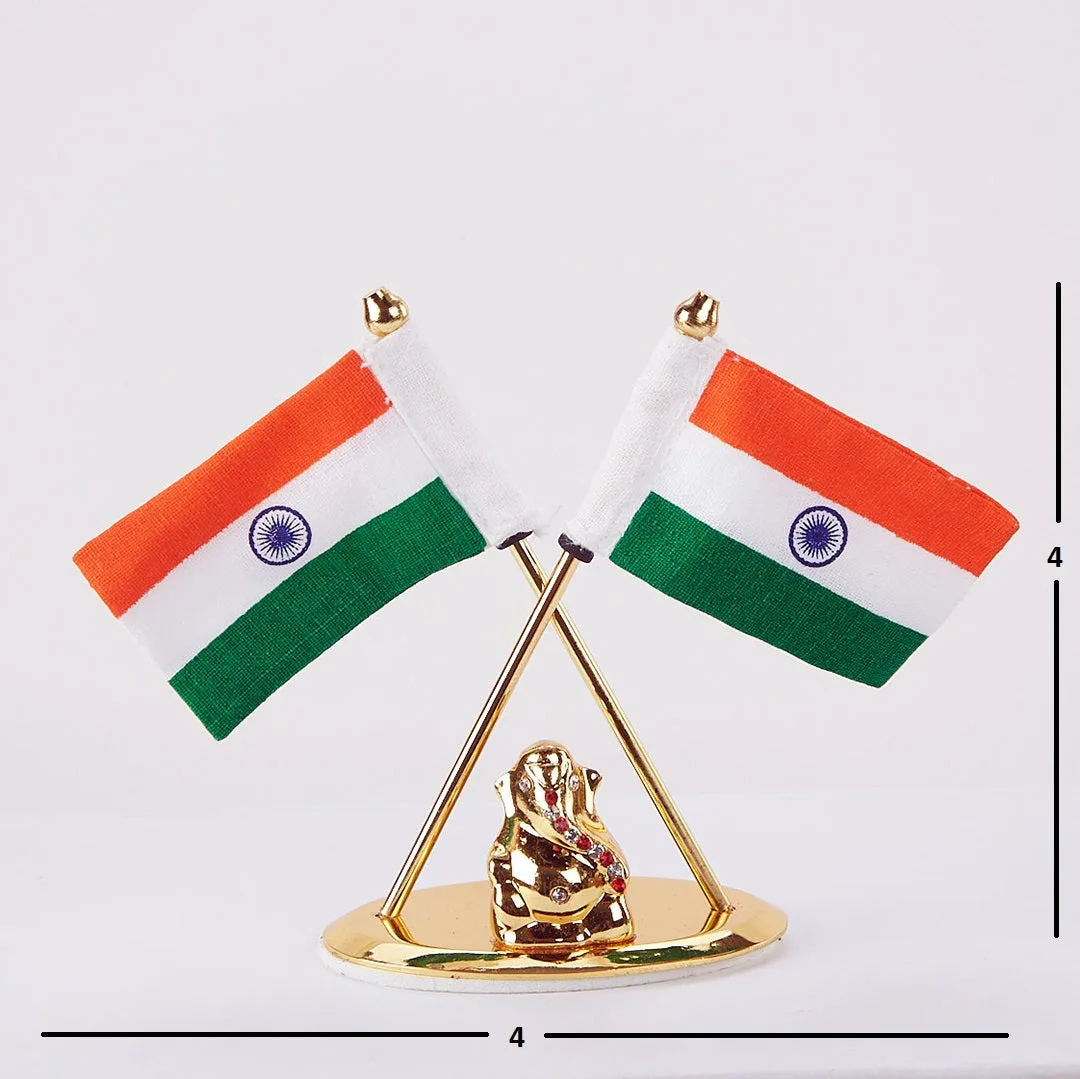 Ganeshji + Flag - 4X4 - 100Gm