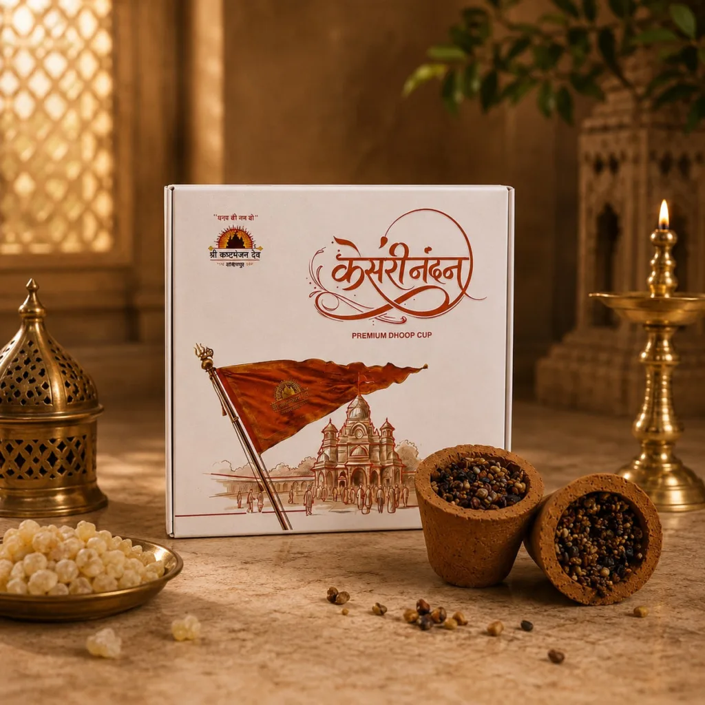 Kesari Nandan Premium Dhoop Cup | Easy Use Spiritual Fragrance Cups (12-Piece)