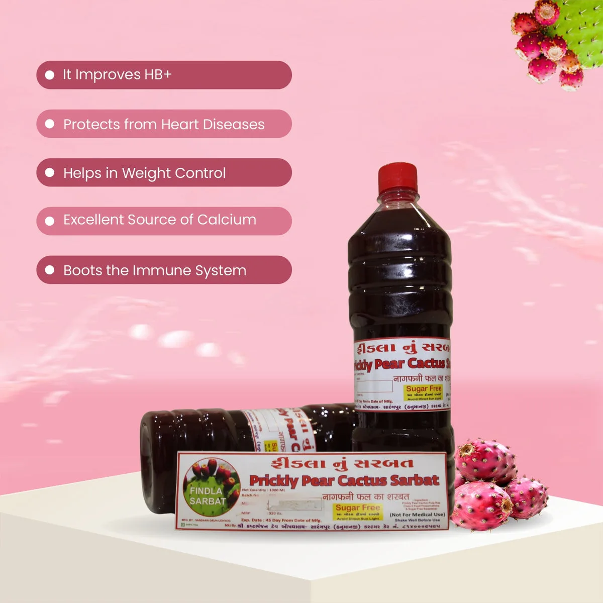 Findla Sarbat – Prickly Pear Cactus Sharbat ( Healthy Energy Drink)